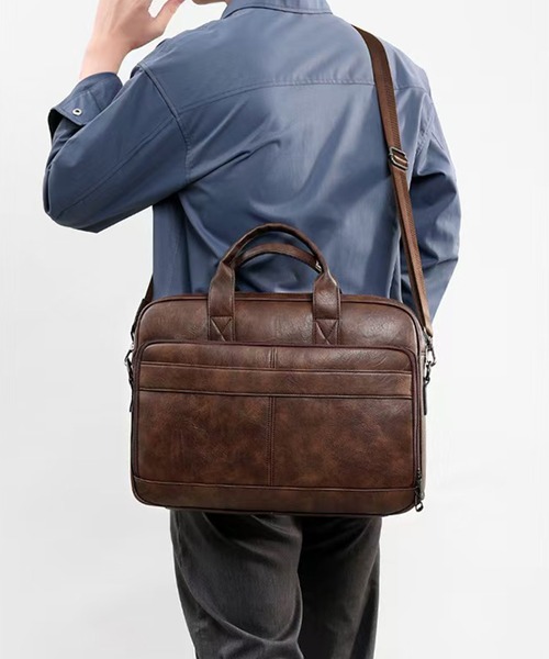 CALIFORNIA OUTFITTERS(カリフォルニア アウトフィッターズ)の「2C63-KR レザー調 2WAYビジネスバッグ(ビジネスバッグ・メンズ・ブラウン/ブラック・ONESIZE)」の13枚目の写真