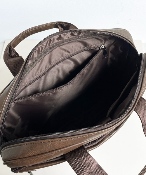 CALIFORNIA OUTFITTERS(カリフォルニア アウトフィッターズ)の「2C63-KR レザー調 2WAYビジネスバッグ(ビジネスバッグ・メンズ・ブラウン/ブラック・ONESIZE)」の20枚目の写真