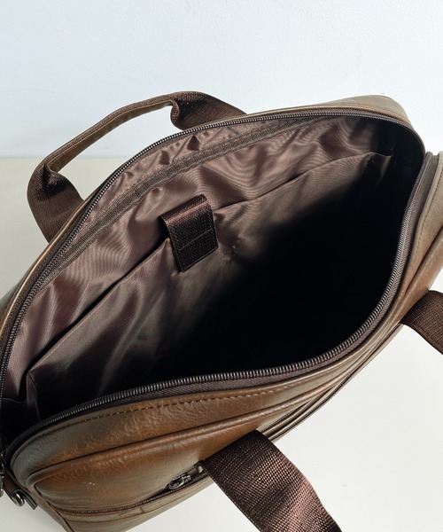 CALIFORNIA OUTFITTERS(カリフォルニア アウトフィッターズ)の「2C63-KR レザー調 2WAYビジネスバッグ(ビジネスバッグ・メンズ・ブラウン/ブラック・ONESIZE)」の21枚目の写真