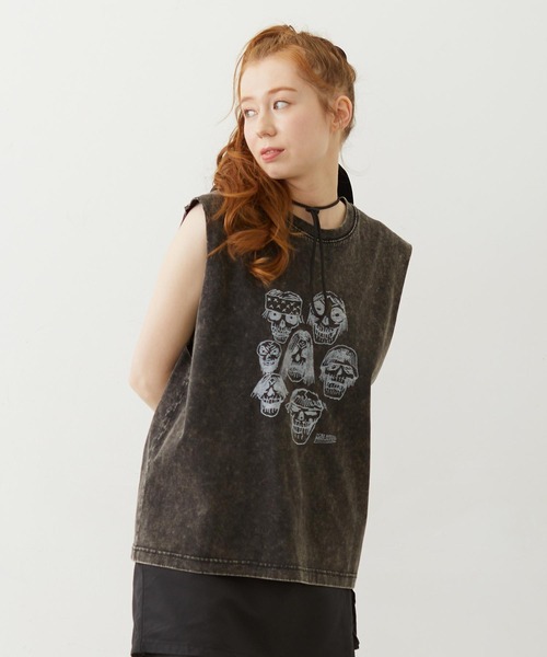 MILKFED.（ミルクフェド）の「PIGMENT DYED HEAVY METAL TANK TOP（タンクトップ・レディース・ブラック/オートミール/ネイビー・ONE SIZE）」の2枚目の写真