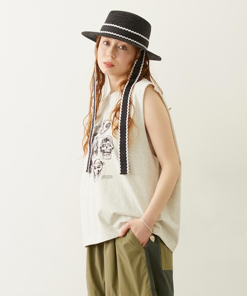 MILKFED.（ミルクフェド）の「PIGMENT DYED HEAVY METAL TANK TOP（タンクトップ・レディース・ブラック/オートミール/ネイビー・ONE SIZE）」の4枚目の写真