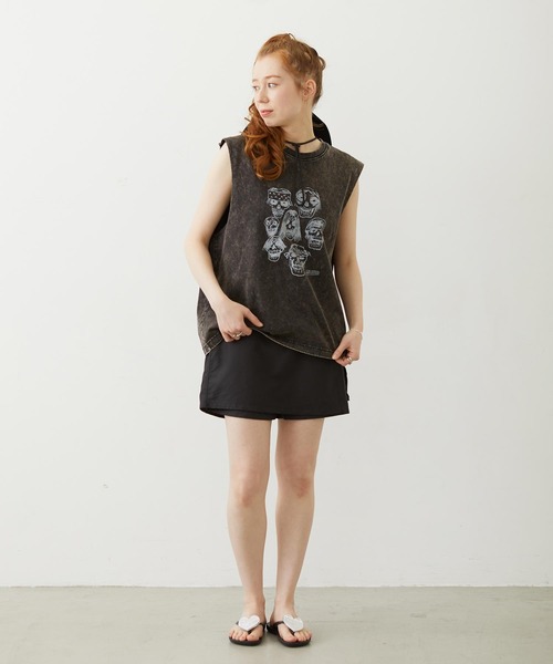MILKFED.（ミルクフェド）の「PIGMENT DYED HEAVY METAL TANK TOP（タンクトップ・レディース・ブラック/オートミール/ネイビー・ONE SIZE）」の19枚目の写真