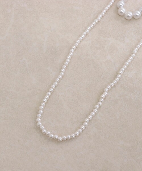 fredy emue（フレディエミュ）の「大小パール2連ネックレス（ネックレス・レディース・オフホワイト・FREE）」の3枚目の写真