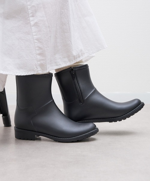 COMMON WARE（コモンウェアー）の「MRW : PVC サイドジップ　レインブーツ（レインシューズ・レディース・ブラック/ブラウン/ダークブラウン・23-23.5cm/24-24.5cm）」の5枚目の写真