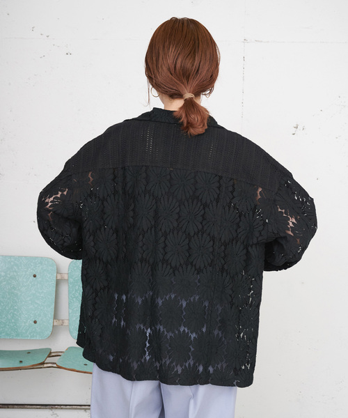 B.C STOCK(ベーセーストック)の「【ZOZO限定】手洗い可 / レースジャケット(シャツ/ブラウス・レディース・ブラック/アイボリー・FREE)」の10枚目の写真