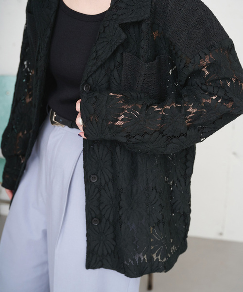 B.C STOCK(ベーセーストック)の「【ZOZO限定】手洗い可 / レースジャケット(シャツ/ブラウス・レディース・ブラック/アイボリー・FREE)」の11枚目の写真