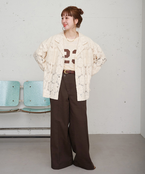 B.C STOCK(ベーセーストック)の「【ZOZO限定】手洗い可 / レースジャケット(シャツ/ブラウス・レディース・ブラック/アイボリー・FREE)」の14枚目の写真