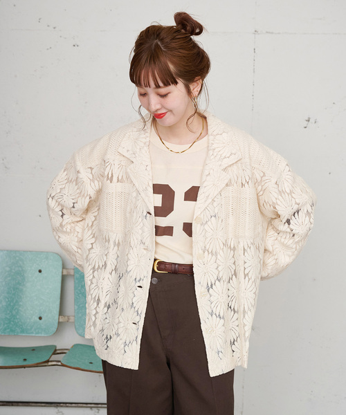 B.C STOCK(ベーセーストック)の「【ZOZO限定】手洗い可 / レースジャケット(シャツ/ブラウス・レディース・ブラック/アイボリー・FREE)」の18枚目の写真