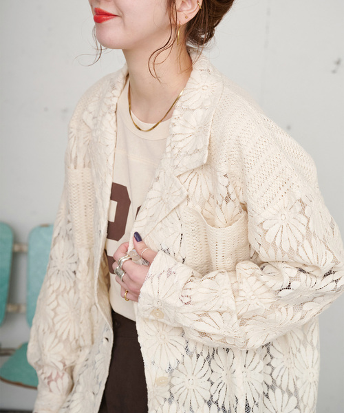 B.C STOCK(ベーセーストック)の「【ZOZO限定】手洗い可 / レースジャケット(シャツ/ブラウス・レディース・ブラック/アイボリー・FREE)」の22枚目の写真