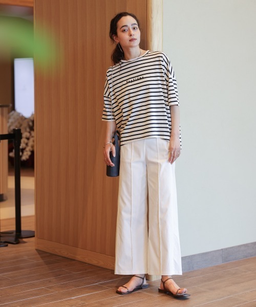 Bou Jeloud(ブージュルード)の「HAKIYASE WIDE パンツ 【ハキヤセワイドパンツ】(その他パンツ・レディース・ブラック/A/ホワイト/カーキ・36/40/38)」の1枚目の写真