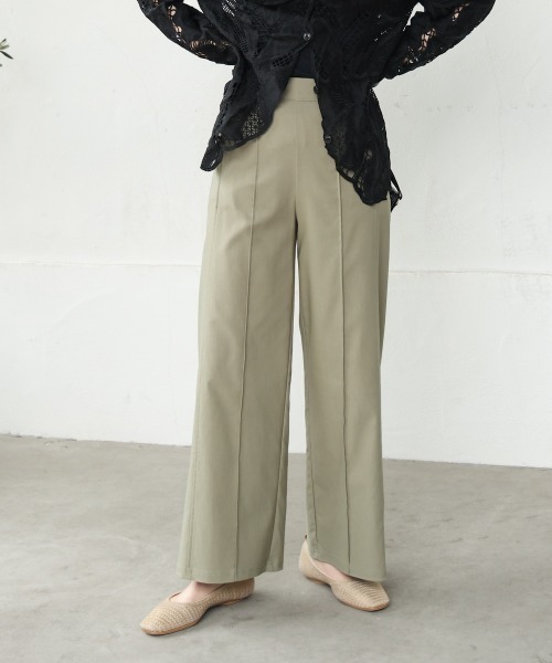 Bou Jeloud(ブージュルード)の「HAKIYASE WIDE パンツ 【ハキヤセワイドパンツ】(その他パンツ・レディース・ブラック/A/ホワイト/カーキ・36/40/38)」の3枚目の写真