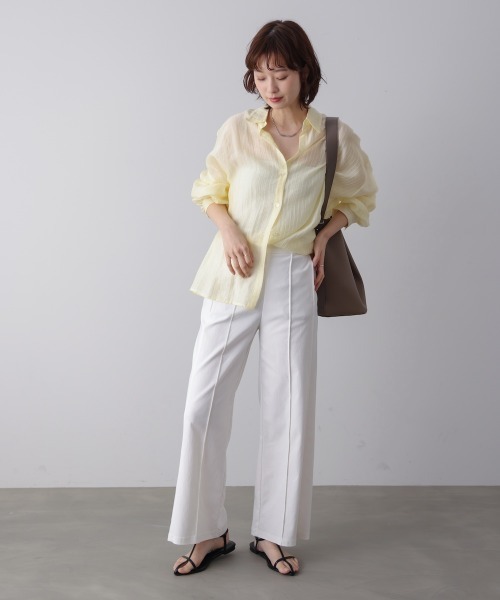 Bou Jeloud(ブージュルード)の「HAKIYASE WIDE パンツ 【ハキヤセワイドパンツ】(その他パンツ・レディース・ブラック/A/ホワイト/カーキ・36/40/38)」の8枚目の写真