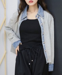 CECIL McBEE | デニムドッキングカーディガン(カーディガン/ボレロ)