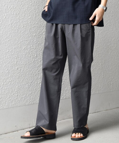 SHIPS any（シップス エニィ）の「SHIPS any:〈撥水/軽量/ストレッチ〉SOLOTEX(R) シアサッカー セミワイド イージーパンツ(セットアップ対応)26SS◆（その他パンツ・メンズ・キャメル/ブラック/ダークブルー/チャコールグレー/ネイビー・LARGE/MEDIUM/SMALL）」の8枚目の写真