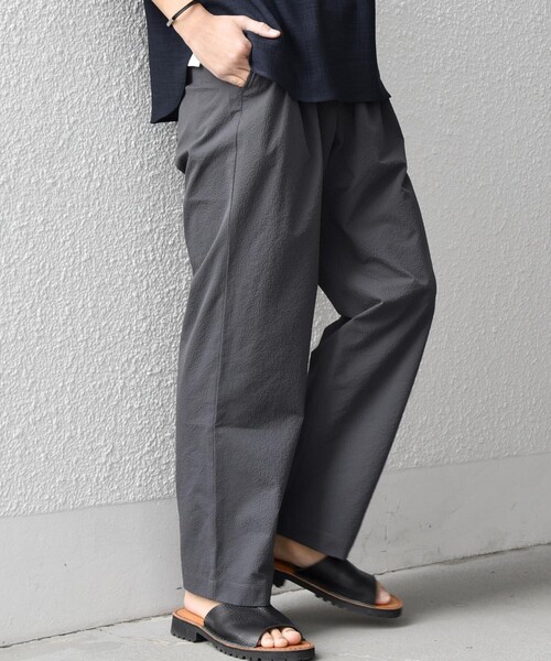 SHIPS any（シップス エニィ）の「SHIPS any:〈撥水/軽量/ストレッチ〉SOLOTEX(R) シアサッカー セミワイド イージーパンツ(セットアップ対応)26SS◆（その他パンツ・メンズ・キャメル/ブラック/ダークブルー/チャコールグレー/ネイビー・LARGE/MEDIUM/SMALL）」の10枚目の写真