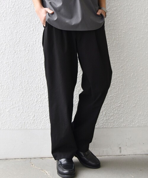 SHIPS any（シップス エニィ）の「SHIPS any:〈撥水/軽量/ストレッチ〉SOLOTEX(R) シアサッカー セミワイド イージーパンツ(セットアップ対応)26SS◆（その他パンツ・メンズ・キャメル/ブラック/ダークブルー/チャコールグレー/ネイビー・LARGE/MEDIUM/SMALL）」の15枚目の写真