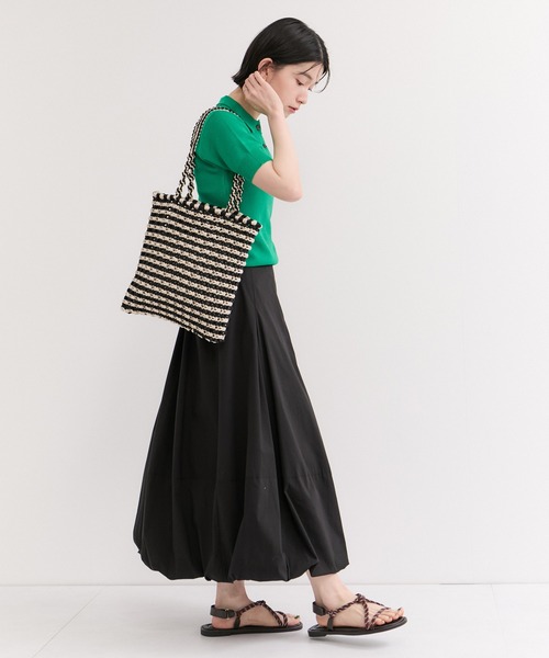 The Bagmati（ザバグマティ）の「【The Bagmati/バグマティ】コード編みバッグ（トートバッグ・レディース・オレンジ系/ピンク系/ブラウン系/ブルー系/ブラック系・FREE）」の7枚目の写真