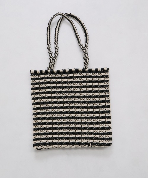 The Bagmati（ザバグマティ）の「【The Bagmati/バグマティ】コード編みバッグ（トートバッグ・レディース・オレンジ系/ピンク系/ブラウン系/ブルー系/ブラック系・FREE）」の12枚目の写真