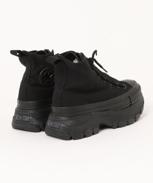 CONVERSE(コンバース)の「converse コンバース ALL STAR TREKWAVE CENTERZIP HI レディーススニーカー 厚底(オールスタートレックウエーブセンタージップHI)(スニーカー・レディース・ブラック×ブラック/ブラック・22.5cm/23.0cm/23.5cm/24.0cm/24.5cm/25.0cm)」の3枚目の写真