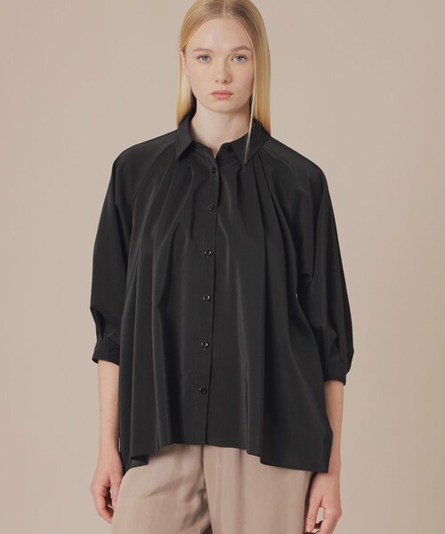 MACKINTOSH LONDON(マッキントッシュ ロンドン)の「コンジュゲートストレッチブラウス(シャツ/ブラウス・レディース・ブラック/オフホワイト・38)」の2枚目の写真