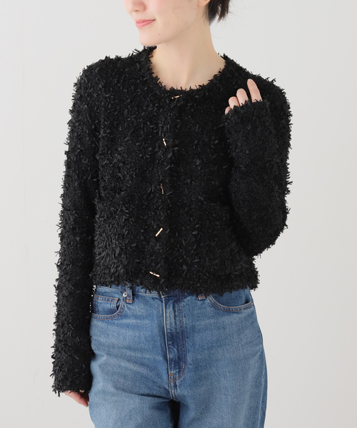 La TOTALITE（ラトータリテ）の「【洗える】ツイードニットカーディガン（ニット/セーター・レディース・ブラック/オートミール/ブルー・FREE）」の17枚目の写真