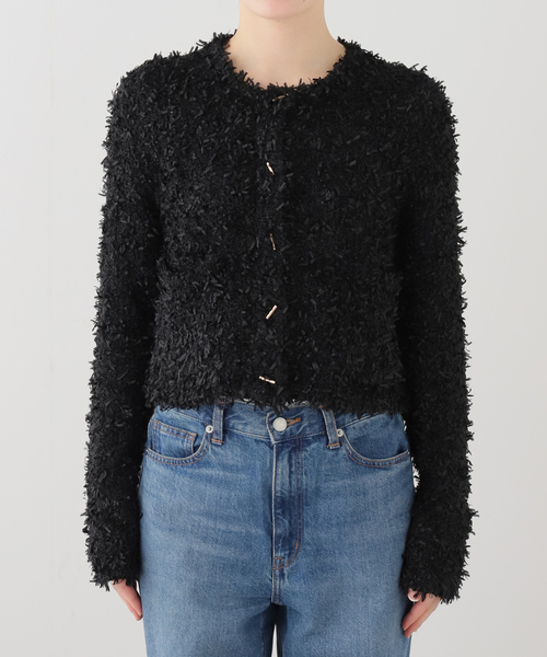 La TOTALITE（ラトータリテ）の「【洗える】ツイードニットカーディガン（ニット/セーター・レディース・ブラック/オートミール/ブルー・FREE）」の15枚目の写真