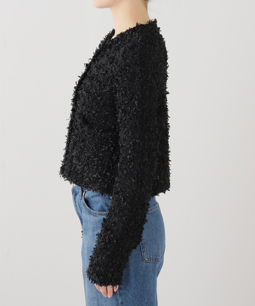 La TOTALITE（ラトータリテ）の「【洗える】ツイードニットカーディガン（ニット/セーター・レディース・ブラック/オートミール/ブルー・FREE）」の14枚目の写真