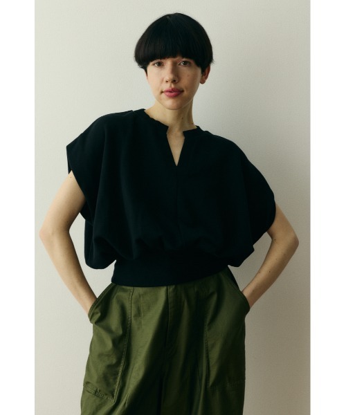 HeRIN.CYE(ヘリンドットサイ)の「V neck box cut vest Vネックボックスカットベスト(ベスト・レディース・杢グレー/ライトピンク/ブラック・FREE)」の5枚目の写真