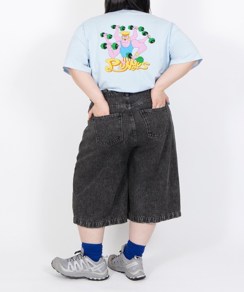 PUNYUS(プニュズ)の「デザインデニムハーフパンツ(デニムパンツ・レディース・ブラック/ブルー系その他・5/4/3/2/1)」の14枚目の写真