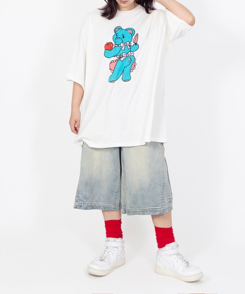 PUNYUS(プニュズ)の「デザインデニムハーフパンツ(デニムパンツ・レディース・ブラック/ブルー系その他・5/4/3/2/1)」の5枚目の写真