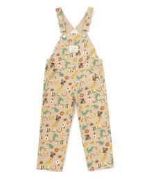 SLAP SLIP（スラップスリップ）の「恐竜くるま宇宙船総柄7分丈サロペット(80~110cm)（サロペット/オーバーオール）」