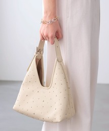 CHRISTIAN VILLA（クリスチャンヴィラ）の「ホワイトスタッズトラペーズminiバッグ【クリスチャンヴィラ/CHRISTIAN VILLA】（ハンドバッグ）」