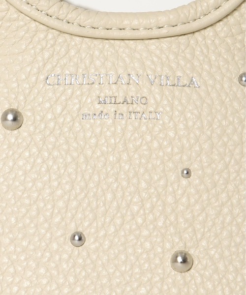 CHRISTIAN VILLA(クリスチャンヴィラ)の「ホワイトスタッズトラペーズminiバッグ【クリスチャンヴィラ/CHRISTIAN VILLA】(ハンドバッグ・レディース・ホワイト・FREE)」の2枚目の写真