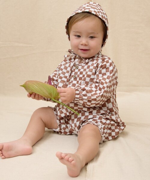 CIAOPANIC TYPY(チャオパニックティピー)の「【BABY】【Qinn】ダブルガーゼヘンリーブラウス:80cm(その他ベビーウェア・キッズ・サックスブルー/ホワイト/ブラウン・80)」の7枚目の写真