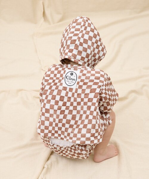 CIAOPANIC TYPY(チャオパニックティピー)の「【BABY】【Qinn】ダブルガーゼヘンリーブラウス:80cm(その他ベビーウェア・キッズ・サックスブルー/ホワイト/ブラウン・80)」の9枚目の写真