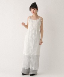 レーストリムナローキャミワンピース 672056