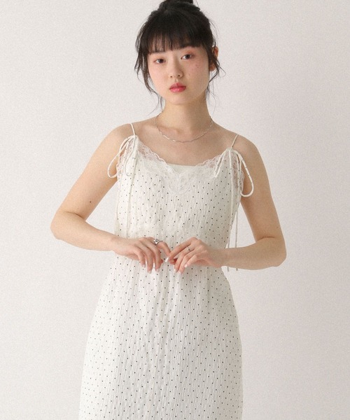 Heather(ヘザー)の「レーストリムナローキャミワンピース 672056(ワンピース・レディース・ホワイト系その他/ブラック系その他/ブルー系その他・FREE)」の11枚目の写真
