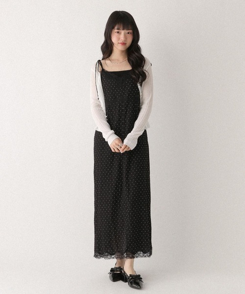 Heather(ヘザー)の「レーストリムナローキャミワンピース 672056(ワンピース・レディース・ホワイト系その他/ブラック系その他/ブルー系その他・FREE)」の13枚目の写真