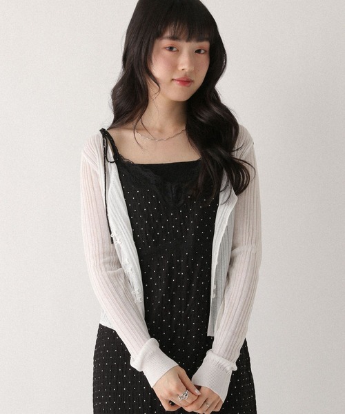 Heather(ヘザー)の「レーストリムナローキャミワンピース 672056(ワンピース・レディース・ホワイト系その他/ブラック系その他/ブルー系その他・FREE)」の17枚目の写真