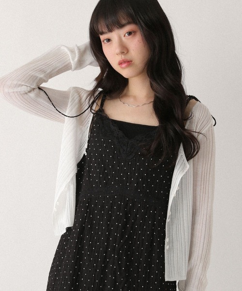 Heather(ヘザー)の「レーストリムナローキャミワンピース 672056(ワンピース・レディース・ホワイト系その他/ブラック系その他/ブルー系その他・FREE)」の18枚目の写真