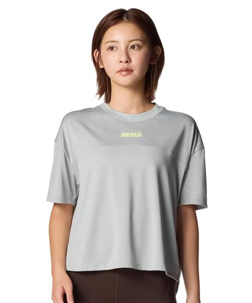 UNDER ARMOUR(アンダーアーマー)の「UAテック ボックス グラフィック Tシャツ(トレーニング/レディース)(Tシャツ/カットソー・レディース・グレー系その他・M/L/S/XL)」の1枚目の写真