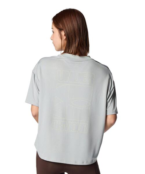 UNDER ARMOUR(アンダーアーマー)の「UAテック ボックス グラフィック Tシャツ(トレーニング/レディース)(Tシャツ/カットソー・レディース・グレー系その他・M/L/S/XL)」の4枚目の写真