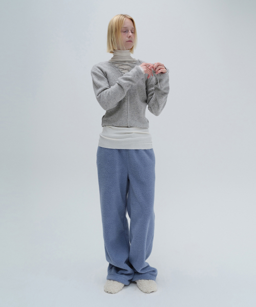 DIAGONAL(ダイアゴナル)の「V NECK LACE UP KNIT (grey)(ニット/セーター・レディース・その他・FREE)」の7枚目の写真