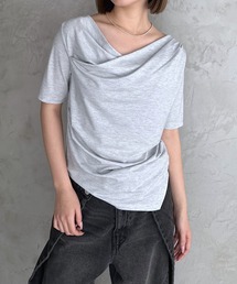 PAGEBOY | ラメドレープカットトップス【ワンショル&オフショル着用可能】(Tシャツ/カットソー)