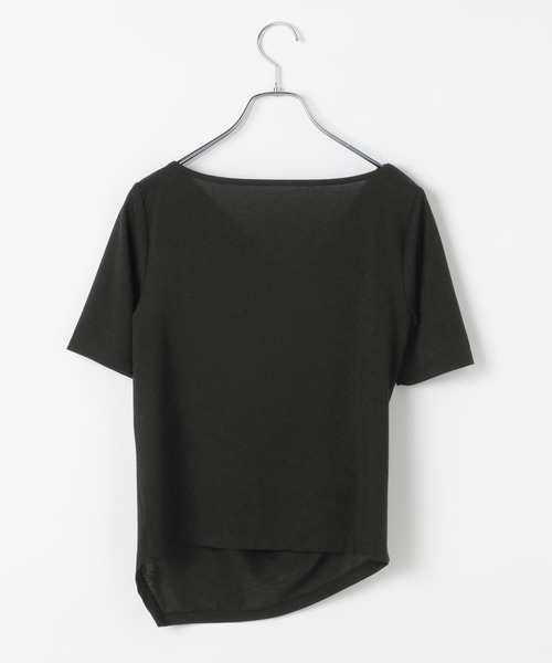 PAGEBOY（ページボーイ）の「ラメドレープカットトップス【ワンショル＆オフショル着用可能】（Tシャツ/カットソー・レディース・グレー/ブラック/ネイビー・FREE）」の16枚目の写真