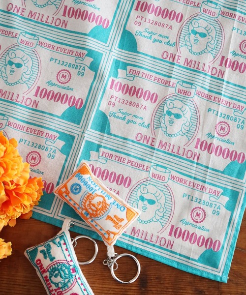 niko and...（ニコアンド）の「【Super Mom】マネーハンカチ（ハンカチ/ハンドタオル・レディース・オレンジ/グリーン・0）」の2枚目の写真