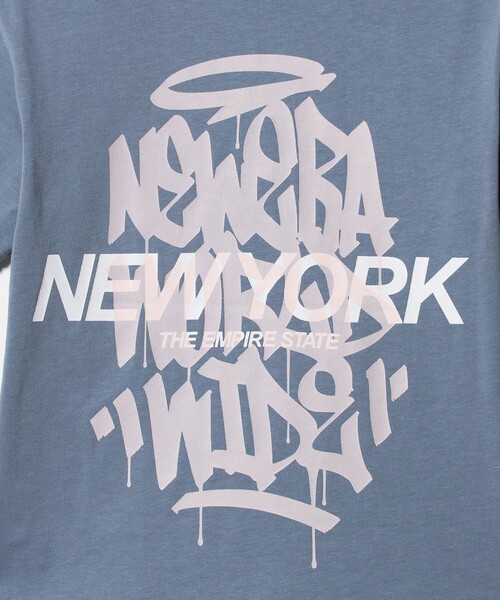 NEW ERA(ニューエラ)の「<NEW ERA>タギング Tシャツ / キッズ(130cmー160cm)(Tシャツ/カットソー・キッズ・ブラック/ライトブルー・150cm/130cm/140cm/160cm)」の8枚目の写真