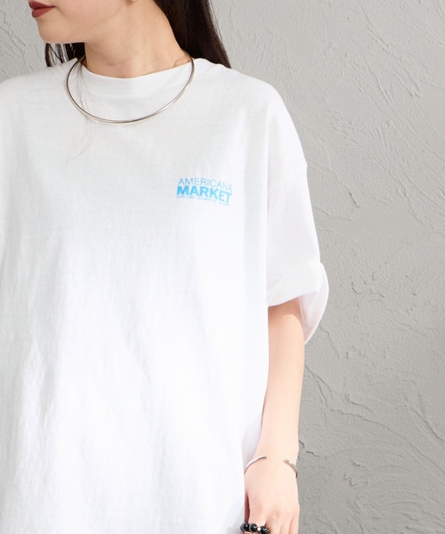 WEB限定】[Americana/アメリカーナ] MARKET バックプリントTシャツ（T