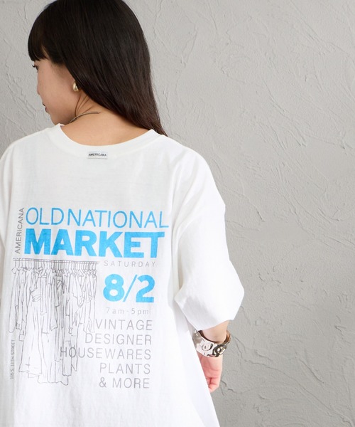 WEB限定】[Americana/アメリカーナ] MARKET バックプリントTシャツ（T