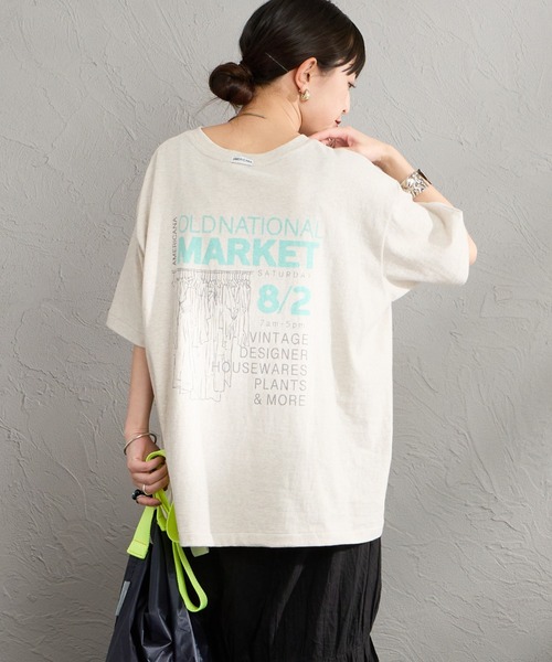 WEB限定】[Americana/アメリカーナ] MARKET バックプリントTシャツ（T